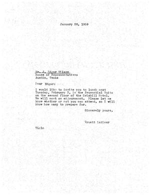 [Letter from Truett Latimer to J. Edgar Wilson, January 28, 1959]