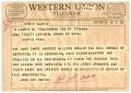 Thumbnail image of item number 1 in: '[Telegram from John Lee Smith, April 21, 1959]'.