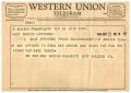 Letter: [Telegram from Mr. and Mrs. Irving Horowitz, February 23, 1961]