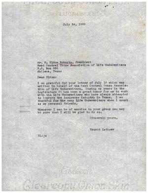 [Letter from Truett Latimer to W. Eldon Roberts, July 24, 1959]