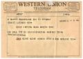 Letter: [Telegram from John Kline, April 15, 1959]