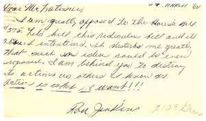 [Letter from Ron Jenkins to Truett Latimer, March 29, 1961]