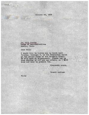 [Letter from Truett Latimer to Bill Heatly, January 28, 1959]