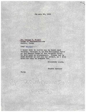 [Letter from Truett Latimer to George T. Wilson, January 28, 1959]