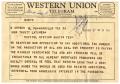 Primary view of [Telegram from George Cree Jr., May 27, 1959]
