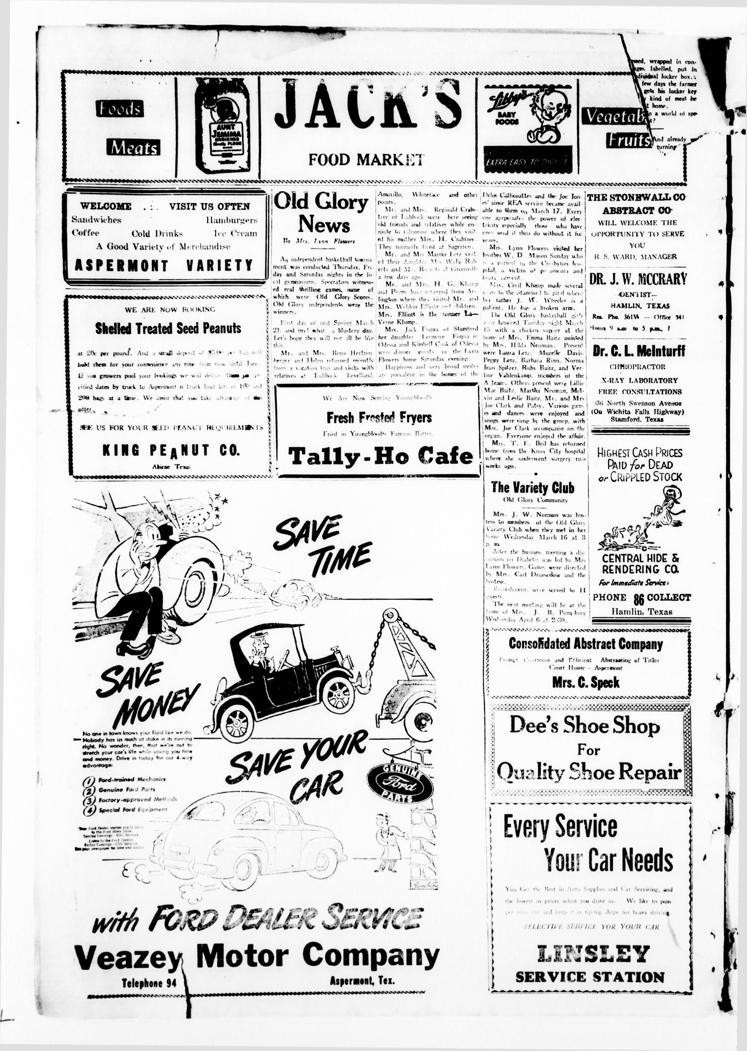 The Aspermont Star (Aspermont, Tex.), Vol. 52, No. 26, Ed. 1  Thursday, March 24, 1949
                                                
                                                    [Sequence #]: 6 of 8
                                                