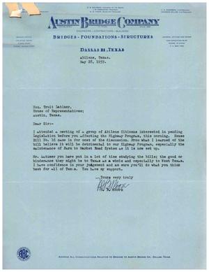 [Letter from M. B. Moore to Truett Latimer, May 28, 1959]