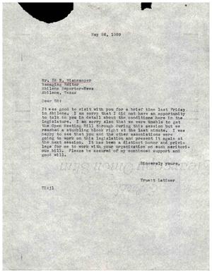 [Letter from Truett Latimer to Ed N. Wishcamper, May 26, 1959]