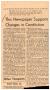 Thumbnail image of item number 1 in: '[Clipping: This Newspaper Supports Changes in Constitution]'.