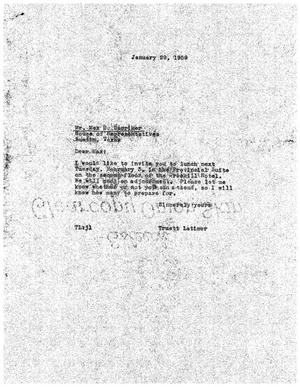 [Letter from Truett Latimer to Max D. Carriker, January 29, 1959]