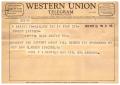 Letter: [Telegram from Ray Peel, February 16, 1961]