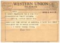 Letter: [Telegram from J. W. Partin, March 8, 1961]