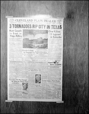 [Newspaper Cover With Story About Tornados]