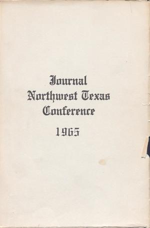 Primary view of object titled 'Journal of the Northwest Texas Annual Conference, the Methodist Church: 1965'.