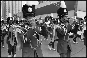 Primary view of object titled '[Big Red Marching Band Performs in Armed Forces Day Parade]'.