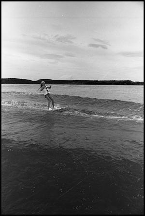 [Young Girl Water Skiing on Possum Kingdom Lake]