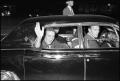 Photograph: [Edmund Muskie Waves From Back Seat of Car]