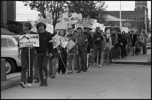 [Group of Vietnam Protesters Marching]