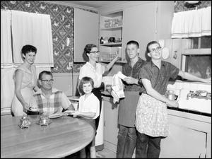 [Roberts Family in Kitchen]