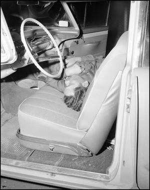 Primary view of object titled '[Deceased Billy Pelly in Front Seat]'.