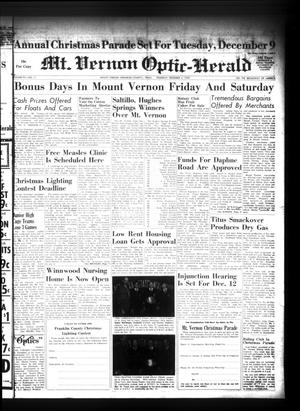 Mt. Vernon Optic-Herald (Mount Vernon, Tex.), Vol. 95, No. 11, Ed. 1 Thursday, December 4, 1969