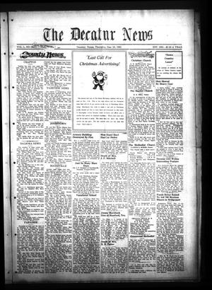 The Decatur News (Decatur, Tex.), Vol. 50, No. 46, Ed. 1 Thursday, December 10, 1931