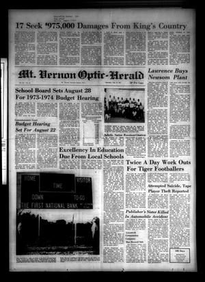 Mt. Vernon Optic-Herald (Mount Vernon, Tex.), Vol. 98, No. 48, Ed. 1 Thursday, August 16, 1973
