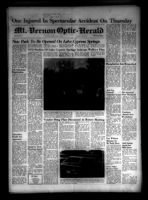 Primary view of object titled 'Mt. Vernon Optic-Herald (Mount Vernon, Tex.), Vol. 98, No. 42, Ed. 1 Thursday, July 5, 1973'.