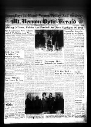 Mt. Vernon Optic-Herald (Mount Vernon, Tex.), Vol. 94, No. 15, Ed. 1 Thursday, January 2, 1969