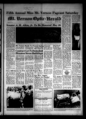 Mt. Vernon Optic-Herald (Mount Vernon, Tex.), Vol. 98, No. 34, Ed. 1 Thursday, May 10, 1973