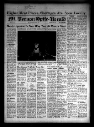 Mt. Vernon Optic-Herald (Mount Vernon, Tex.), Vol. 98, No. 46, Ed. 1 Thursday, August 2, 1973
