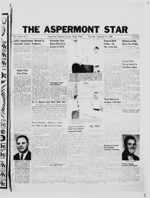 The Aspermont Star (Aspermont, Tex.), Vol. 68, No. 3, Ed. 1  Thursday, September 16, 1965