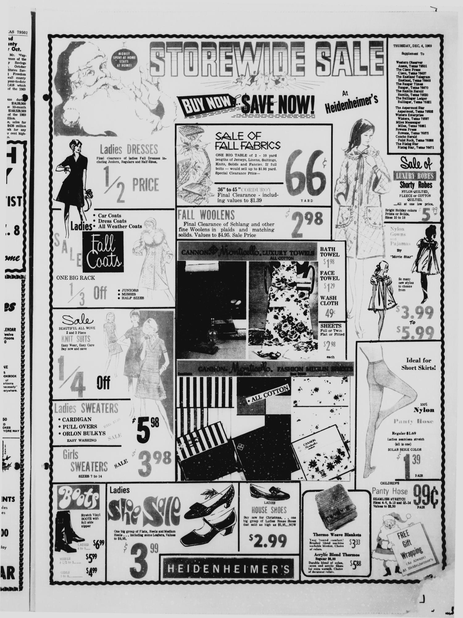The Aspermont Star (Aspermont, Tex.), Vol. 72, No. 15, Ed. 1  Thursday, December 4, 1969
                                                
                                                    [Sequence #]: 3 of 6
                                                