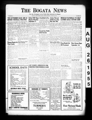 The Bogata News (Bogata, Tex.), Vol. 43, No. 45, Ed. 1 Friday, August 26, 1955