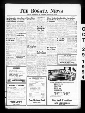 The Bogata News (Bogata, Tex.), Vol. 43, No. 2, Ed. 1 Friday, October 29, 1954