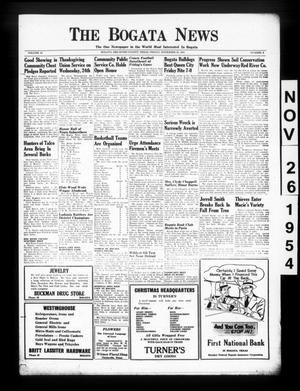 Primary view of object titled 'The Bogata News (Bogata, Tex.), Vol. 43, No. 6, Ed. 1 Friday, November 26, 1954'.