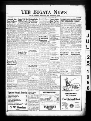 The Bogata News (Bogata, Tex.), Vol. 48, No. 41, Ed. 1 Friday, July 25, 1958