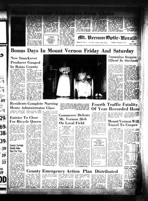 Mt. Vernon Optic-Herald (Mount Vernon, Tex.), Vol. 97, No. 7, Ed. 1 Thursday, November 4, 1971
