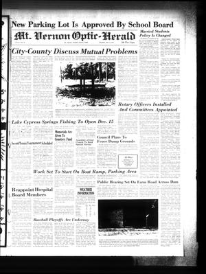 Mt. Vernon Optic-Herald (Mount Vernon, Tex.), Vol. 97, No. 43, Ed. 1 Thursday, July 13, 1972