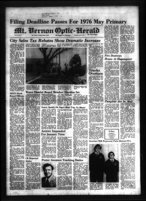 Mt. Vernon Optic-Herald (Mount Vernon, Tex.), Vol. 101, No. 21, Ed. 1 Thursday, February 5, 1976