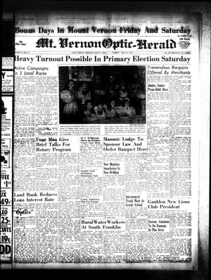 Mt. Vernon Optic-Herald (Mount Vernon, Tex.), Vol. 95, No. 32, Ed. 1 Thursday, April 30, 1970