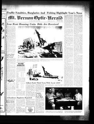 Mt. Vernon Optic-Herald (Mount Vernon, Tex.), Vol. 98, No. 15, Ed. 1 Thursday, December 28, 1972