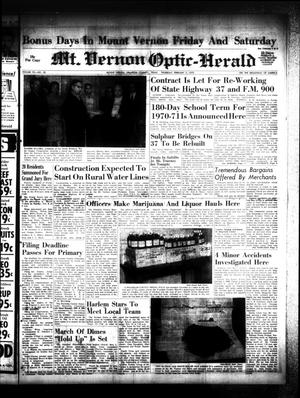 Mt. Vernon Optic-Herald (Mount Vernon, Tex.), Vol. 95, No. 20, Ed. 1 Thursday, February 5, 1970