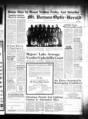 Mt. Vernon Optic-Herald (Mount Vernon, Tex.), Vol. 97, No. 11, Ed. 1 Thursday, December 2, 1971