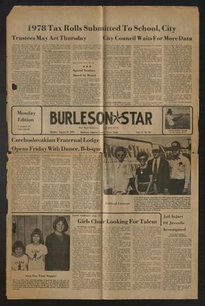 Primary view of object titled 'Burleson Star (Burleson, Tex.), Vol. 13, No. 86, Ed. 1 Monday, August 21, 1978'.