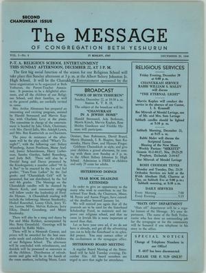 Primary view of object titled 'The Message, Volume 1, Number 4, December 1946'.