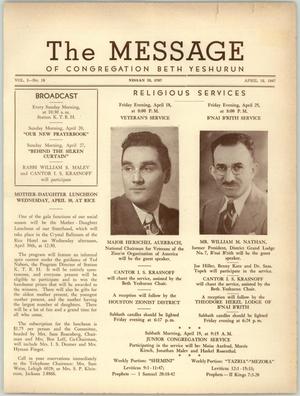 The Message, Volume 1, Number 19, April 1947