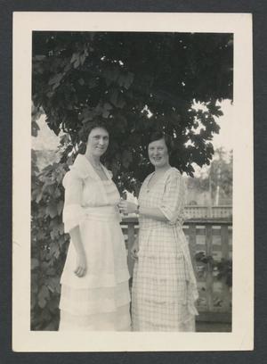 Primary view of object titled '[Two Women Wearing Light-Colored Dresses]'.