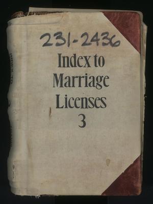 Travis County Clerk Records: Marriage Record Index 3