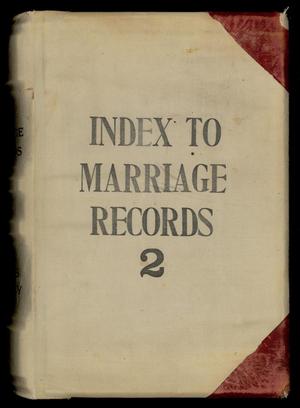 Travis County Clerk Records: Marriage Record Index 2